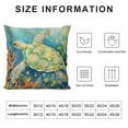 thumbnail image 5 of COMIO Outdoor Beach Throw Pillow Covers Blue Sea Turtle Seahorse Decorative Coastal Ocean Theme Decor Square Cushion Pillows Cover  Pillow Cases for Patio Couch Sofa Marine Animals, 5 of 5