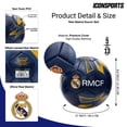 thumbnail image 2 of Icon Sports Official Licensed Real Madrid Soccer Ball Thunder Pattern - Navy Size 5 Textured, 2 of 2