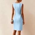 thumbnail image 3 of Women’s Sleeveless Sheath Cocktail Dress Elegant Bow Knot Waist Formal Party Wedding Guest Dress, 3 of 5