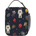 thumbnail image 3 of Space Astronaut Lunch Bag Insulated Lunch Box for Women Men Reusable Portable Lunchbox Leakproof Cooler Tote Bento Bag for Picnic Work Office, 3 of 6