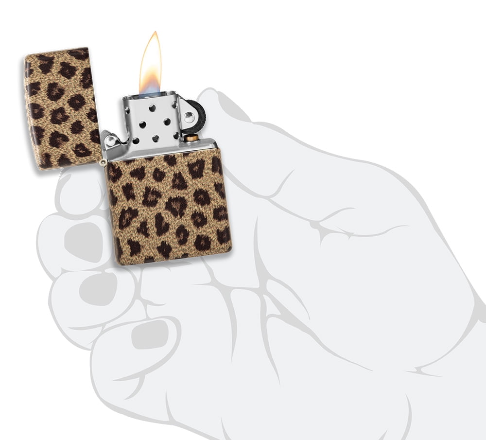 Zippo Leopard Print 540 Color Pocket Lighter