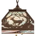 thumbnail image 3 of Meyda Tiffany 177230 Deer At Dawn 2 Light 22" Wide Pendant - Cafe Noir, 3 of 7
