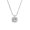 silver, variant on Zircon Block Zircon Pendant Gift Romantic Clavicle Chain Wedding Party-silver