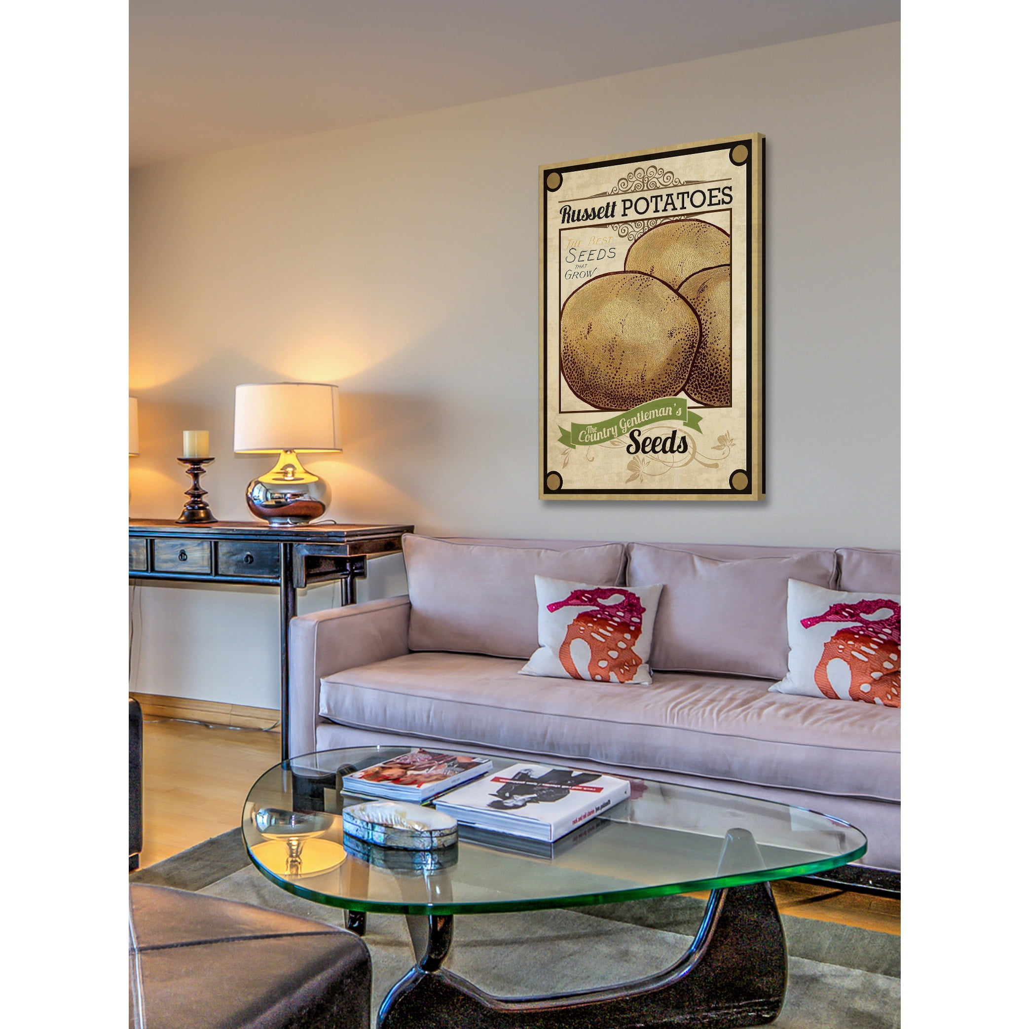 Marmont Hill "Seed Packet Potatoes" Painting Print on Canvas