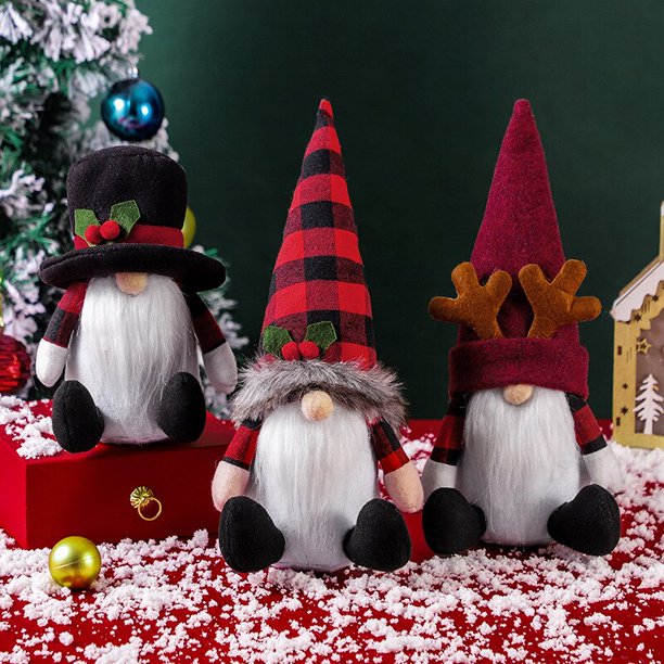 Christmas Faceless Doll Plush Gnomes Doll Xmas Tree Pendant Dwarf Plush Ornaments Home Xmas New Year 2023 Gifts DecorationsElkAustralia He Qiyong unisex