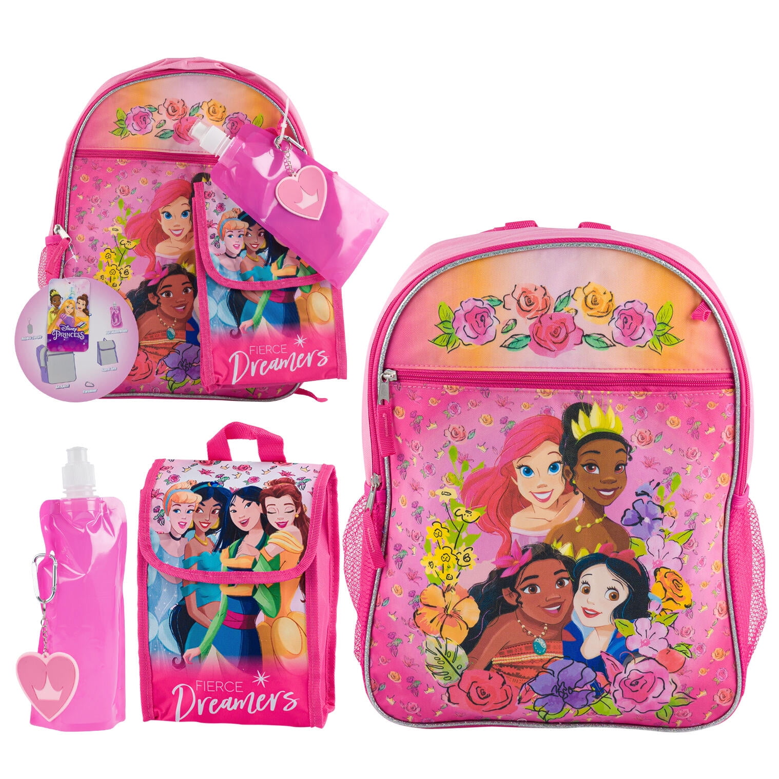 5pc Disney Princess Backpack Set
