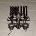 thumbnail image 2 of Handmadetneonsign US Flag With Firefighter And Flames Metal Wall Art Light, Firefighter Metal Sign Wall Decor, 2 of 5