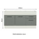 thumbnail image 3 of Mueble de Cocina Madesa Agata 150 cm 2 Puertas y 2 Cajones Sin Encimera y Lavabo Blanco/Gris, 3 of 9