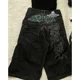 thumbnail image 3 of Pantalones cortos de mezclilla con estampado de grafiti y diseño personalizado de Y2K para patinetas callejeras, pantalones casuales sencillos de cintura alta estilo Harajuku de longitud media, 3 of 5