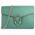 thumbnail image 1 of Pre-Owned Gucci Duosonis Chain Wallet Shoulder Bag 401231 Leather Green Women's GUCCI, 1 of 15