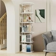 thumbnail image 6 of Flycity Rotating Bookshelf,3 Tier -5 Tier Spinning Bookshelf Tower,360° Display Unique Round Bookcase,Floor Standing Corner Revolving Bookshelf Storage Organizer for Home Study Office Furniture, 6 of 9