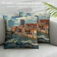 thumbnail image 3 of TIAOTIAOHOU USA Colorado Throw Pillow Cover City in Pillow Cover Case Travel Lovers Gift Cityscape Pillows Nursery Decor Modern Linen Pillow Cover for Sofa, 3 of 5