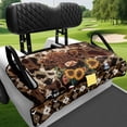thumbnail image 4 of Uourmeti Golf Cart Seat Cover Blanket Soft Warp Knitted Terry Cloth, Compatible with Sports Golf Carts, for Club Car Club Car DS Precedent, Highland Cow Floral, 4 of 8