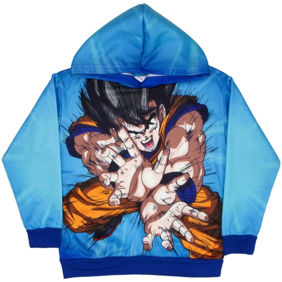 Dragon Ball Z Kamehameha Sublimated Pullover Hoodie (Boys & Teens), Long Sleeve, Sizes 4–18