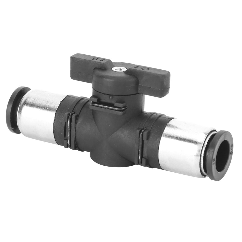 Black Pneumatic Connector Manual Regulating Valve Double Sided Quick