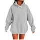 thumbnail image 3 of Top corto,Sudadera con capucha para mujer, informal, holgada, de manga larga con bolsillos, mezcla de poliéster, cómoda para uso diario, sopatenor, 3 of 7