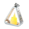 thumbnail image 3 of Lámpara de noche, luz suave, decoración de habitación, pequeño regalo, lámpara de mesa triangular, adorno para interiores, oficina, chimenea, plata, 3 of 8