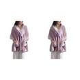 thumbnail image 1 of Transemion Stay Warm In Style With Soft Fleece Button Bed Jacket Soft Fleece Button Bed Jacket With Pockets Polyester Warm And Cozy pink 2Set, 1 of 6
