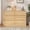 Oak, variant on Fluted Dresser for Bedroom, 6 Drawer Dressers for Closet 48" Wide Large Wood Dresser Modern TV Stand, Wooden Clothes Storage Organizer Chest of Drawers for Living Room Hallway Entryway