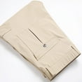 thumbnail image 3 of Iugvhana Leisure Work Pants for Men Straight Leg Daily Thin Slim Casual Business Pants Button Zipper Multi-Pocket Solid Regular Fit Trousers Khaki 30, 3 of 8