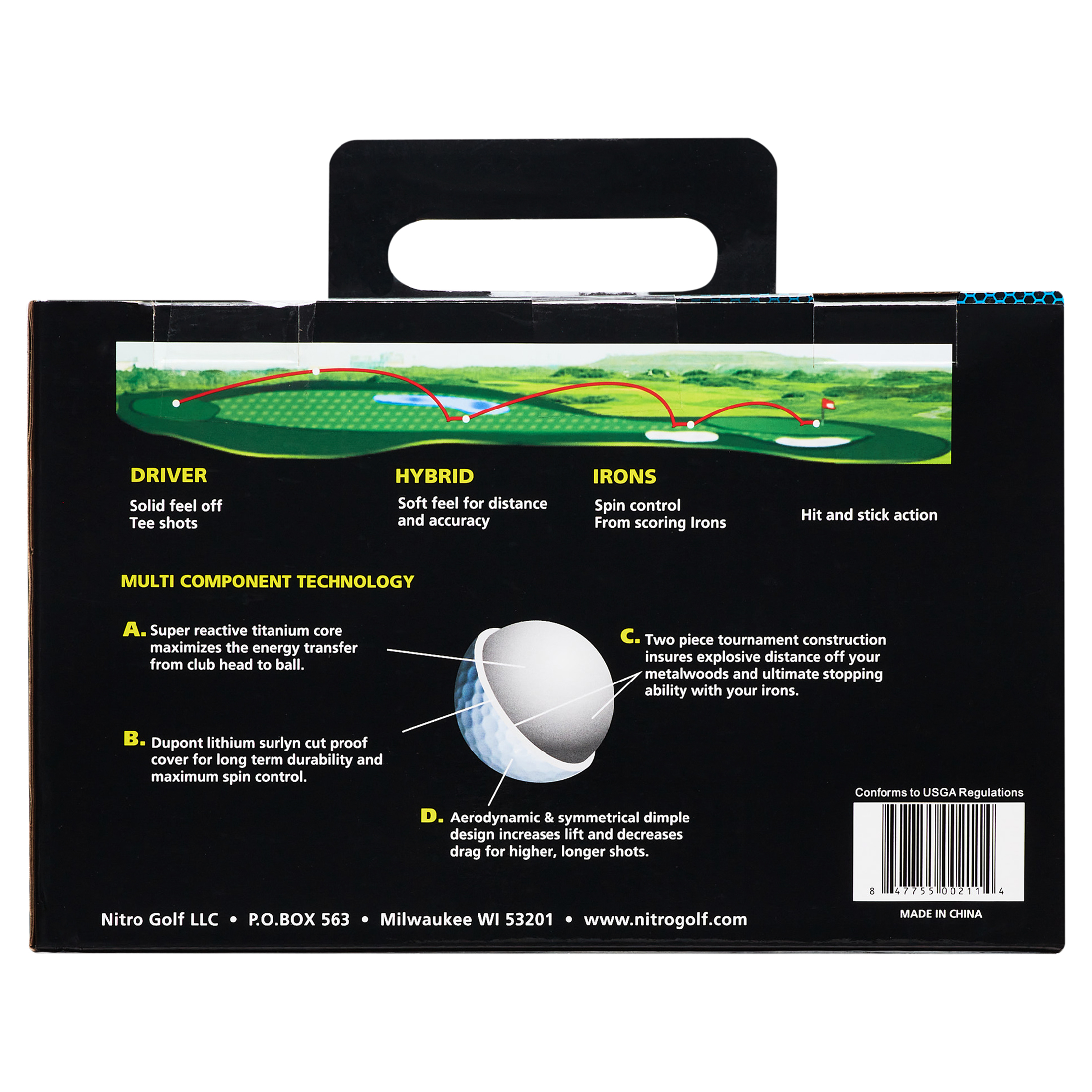 Nitro Golf Ultimate Distance Golf Balls, White, 45 Pack - image 3 of 4