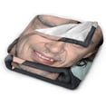 thumbnail image 5 of Steve Buscemi Blanket Flannel Soft Throw Blankets for Bedroom Livingroom Sofa Home 80""X60"", Black, 5 of 6