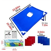Portable Cornhole Board Set with 6 Bean Bags Corn Hole Toss Game Cornhole Games for Indoor and Outdoor Parties, Ideal for Kids, Adults, Camping Travel, Parties, Beach, Yard (Blue)