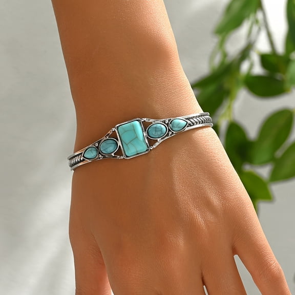 JUSIP Vacation Casual Synthetic Turquoise Party Daily Women's Bracelet Fashion Pattern Random