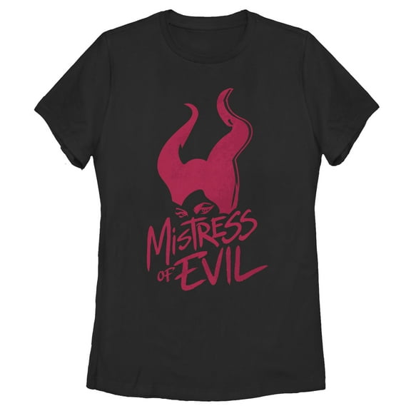Women's Maleficent: Mistress of All Evil Marker Eyes Graphic Tee Black Small