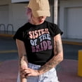 thumbnail image 2 of Sister of the Bride, Wedding Day, Marriage or Bridal Shower Themed, Groovy Retro Wavy Text Merch Gift, Navy Blue T-Shirt, 2XL, 2 of 5