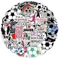 thumbnail image 1 of Calcomanías de fútbol-50 Uds. Calcomanías adhesivas impermeables para niños, adolescentes y niñas, pegatina de moda estética duradera única perfecta para ordenador portátil Pho, 1 of 5