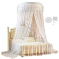 thumbnail image 2 of Rideau de Lit, Baldaquin de Lit Pliable en Polyester, Baldaquin de Lit Rond, Enfants Bébé pour Filles, 2 of 7
