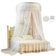 thumbnail image 1 of Mosquitera de encaje estilo princesa con forma de princesa y dosel redondo transpirable para cama (blanco), 1 of 9
