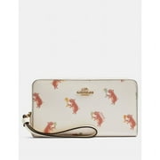 Coach Large Phone Wallet with Party Pig Print (Chalk Multi)