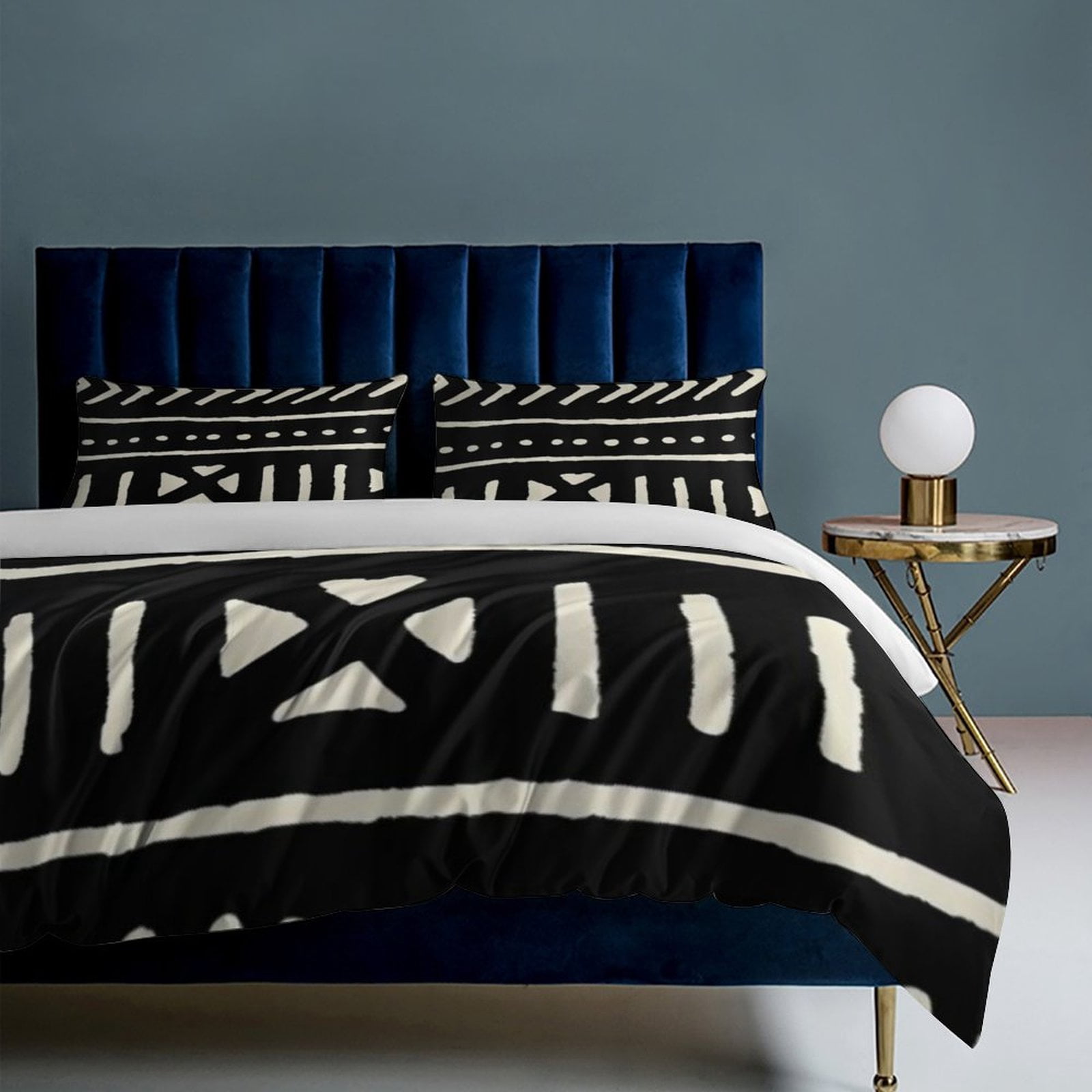 African Mud Cloth Black And White Bedding Set Duvet Cover Couple Bedclothes Pillowcase Customized Home Textiles Bed Set for Queen Size