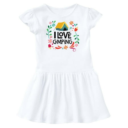 

Inktastic I Love Camping Gift Gift Toddler Girl Dress