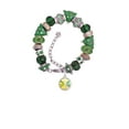 thumbnail image 2 of 12mm Crystal Rivoli - Clear AB Green Christmas Bead Bracelet, 2 of 4