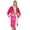 Pink, variant on Bimba Women Short Satin Robe Velvet Belt Getting Ready Bridesmaid Robe Coverup