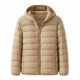 thumbnail image 2 of Women's Lightweight Hooded Puffer Jacket, Short Slim Fit Casual Winter Coat, 2 of 4