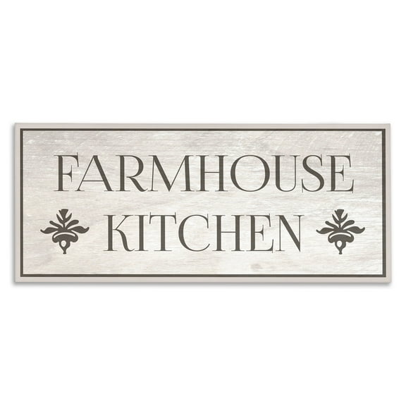 Stupell Farmhouse Kitchen Typography Canvas Art, 10 x 1.5 x 24