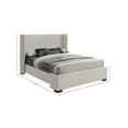 thumbnail image 3 of Meridian Furniture Oxford Beige Linen Textured Fabric Queen Bed, 3 of 9