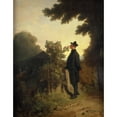 thumbnail image 3 of Carl Spitzweg 15x18 Black Modern Framed Museum Art Print Titled - The Rose Lover (ca. 1847 - 1850), 3 of 5