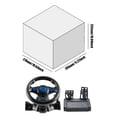 thumbnail image 2 of Controlador de vibración del volante de carreras ordenador USB volante del coche negro, 2 of 5