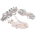 thumbnail image 4 of Unique Bargains Hair Barrettes Hair Accessories for Women Hair Clip Sparkly  Rhinestones Hairpin 3 Pcs White, 4 of 7