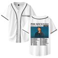 thumbnail image 1 of Phil Wickham Song Of The Saints Tour 2026 Merch camiseta de béisbol camisa con cuello en V mujeres hombres ropa de calle de manga corta,White,XL, 1 of 3
