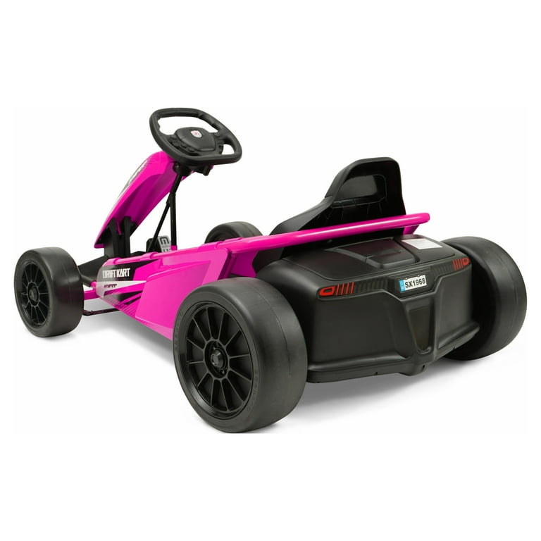 Hyper Toys 24V Go Kart Ride On, Pink, Recommended for Ages 8 Hyper Toys 24V Go Kart Ride On, Pink, Recommended for Ages 8