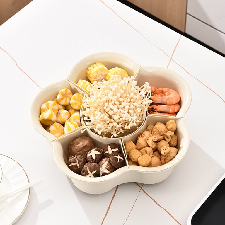 Sunjoy Tech Hot Pot Food Preparation Tray 6/9 Compartments 360