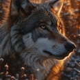 thumbnail image 6 of WYYP Outdoor Fitted Waterproof Round Tablecloth - The Hungry Appearance of the Wolf Searching for Food, The Fierce Hunter White, 6 of 8