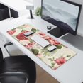 thumbnail image 2 of Long Mouse Pads for Desk,Pioneer Flower Floral Print Pattern Desk Mats on Top Of Desks, Desk Mouse Pad Extra Large with 3mm Non-Slip Base and Stitched Edge for Gaming,Office,Work,Home 31.5"x11.8", 2 of 6
