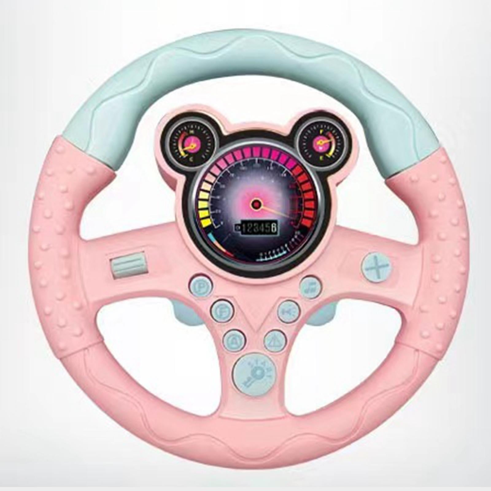  XHSP Steering Wheel Toy with Lights Music, Simulated Driving  for Toddlers Pretend Play Toy Adsorption Driving Wheel for Kids (Style 2) :  Toys & Games